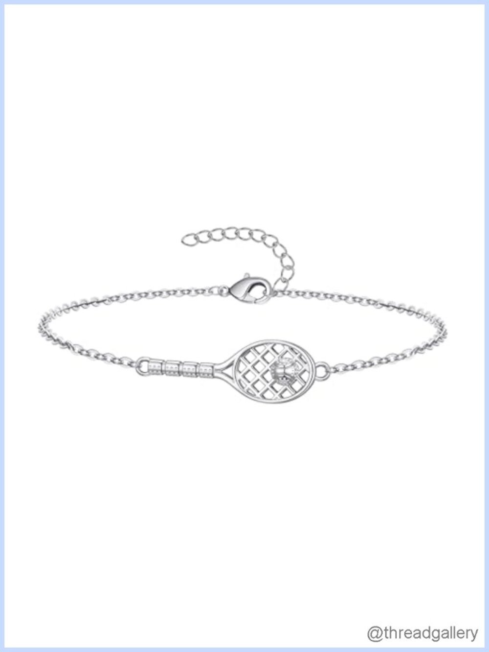 Tennis Racket Bracelet for Women Hypoallergenic Link Charm Gift